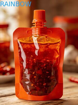 Bolsa con boquilla a prueba de fugas, 150ml, 200ml, 300ml, Doypack, salsa de Chile de calidad alimentaria, jugo de gelatina, bolsa para alimentos para bebés, bolsa con boquilla de pie