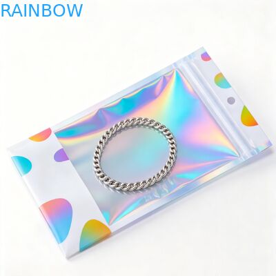 Bolsas de plástico PE personalizadas para joyas, aretes, anti-oxidación reciclable, bolsas de almacenaje de cerradura con cremallera transparente