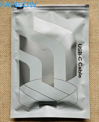 Impresión a medida Bolsa de embalaje de plástico mate de PVC reciclable con sello de tres lados