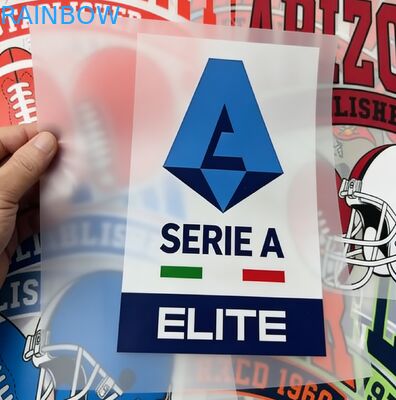 Etiqueta de prensa de calor holográfica de plata de brillo en la oscuridad de patrón personalizado