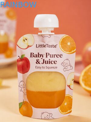 Bolsa con pico personalizada de 30 ml para puré de yogur, jugo de frutas para bebés, bolsa con pico con forma para alimentos complementarios para bebés