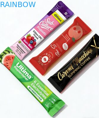 Bolsa de alimentos con cremallera laminada de papel de aluminio PET reciclable termosellable, bolsita de colágeno en polvo personalizada, 1g, 3g, 5g, té con leche en polvo