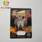 rinoceronte de empaquetado del rinoceronte 12 de la tarjeta de la ampolla del rinoceronte 3D 11 suplementos sexuales para hombre para la líbido de impulso