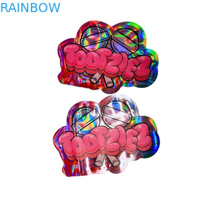 Bolsas holográficas personalizadas de Mylar con cremallera resealable - a prueba de olor, material de calidad alimentaria y diseño personalizable para envases de bocadillos