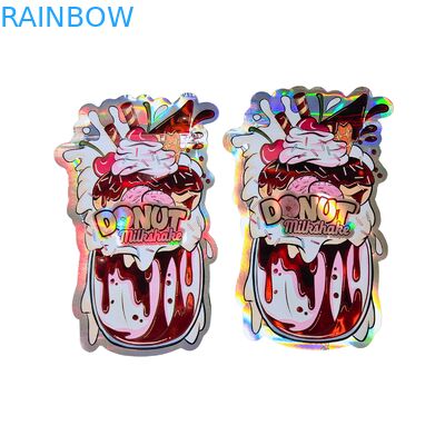 Bolsas holográficas personalizadas de Mylar con cremallera resealable - a prueba de olor, material de calidad alimentaria y diseño personalizable para envases de bocadillos