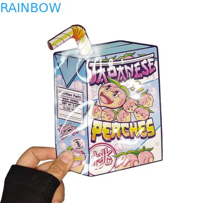 Venta al por mayor Bolsas de flores de goma de forma especial de impresión personalizada 3.5 7g Bolsa a prueba de niños con logotipo