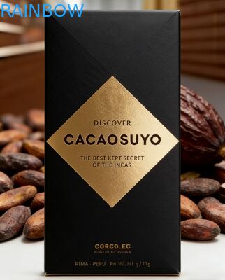 Caja de papel kraft biodegradable de grado alimenticio personalizada con ventana transparente para empaque de barras de chocolate