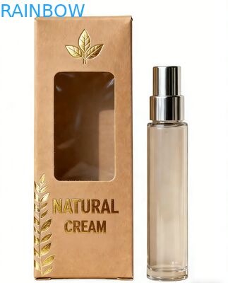Caja de embalaje cosmético biodegradable de impresión personalizada con estampado y relieve de oro para perfumes