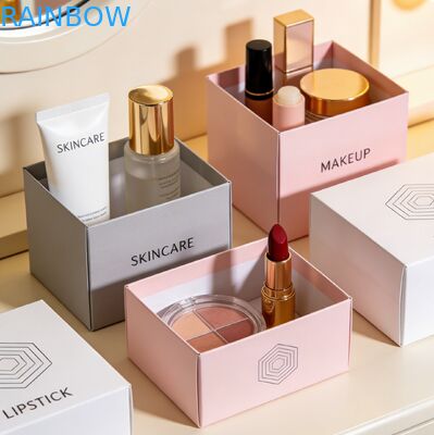 Caja de embalaje cosmético biodegradable de impresión personalizada con estampado y relieve de oro para perfumes
