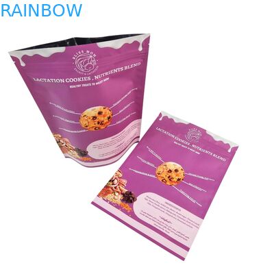 Sello térmico Aseguramiento de calidad Prueba de humedad Tamaño personalizado Bolso de comida recargable