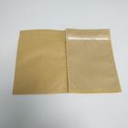 Bolsitas de té de Brown Kraft que empaquetan la impresión Ziplock plana de Mylar el 12*17.5cm Customed