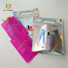 Las bolsas de papel modificadas para requisitos particulares cremallera del holograma olográficas se levantan CMYK para los cosméticos