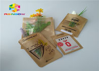 Impresión reciclable impresa del fotograbado del papel de Brown Kraft de las bolsas de papel del acondicionamiento de los alimentos