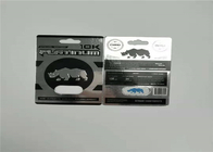 Caja de presentación de empaquetado de la tarjeta de papel del rinoceronte 7 de la tarjeta amistosa de la ampolla de Eco para la cápsula masculina del reforzador
