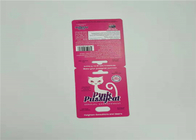 Una tarjeta de papel de la píldora determinada del sexo que empaqueta color rojo de la aduana de la tarjeta de la ampolla del rinoceronte V7 de la astilla