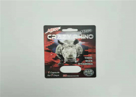 Las píldoras de aumento del funcionamiento sexual masculino ampollan la tarjeta de empaquetado del efecto del rinoceronte 99 50k 150k 3d de la tarjeta