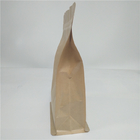 Bolsa reciclada escudete de la parte inferior plana de Doypack del bolso de café del papel de Kraft del lado del papel de aluminio