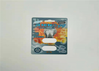 Paquete masculino de empaquetado de la píldora del aumento de la tarjeta de la ampolla del efecto del fuego Rhino50K 3d para las píldoras del sexo de la cápsula