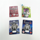Paquetes masculinos modificados para requisitos particulares logotipo de la cápsula del aumento de la pantera negra del rinoceronte del empaquetado de ampolla de las píldoras del sexo