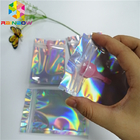 Sellado caliente olográfico de empaquetado de la prueba del olor de los bolsos de la hoja delantera transparente reciclable