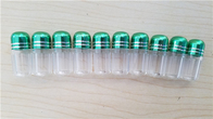 Casquillo colorido del metal de los envases de la cápsula del rinoceronte de Bottless de la píldora del plástico transparente para las tarjetas 3D