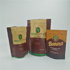 La aduana de los granos de café impresa se levanta el acondicionamiento de los alimentos inferior claro de las bolsas con la cremallera