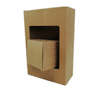 El papel de Kraft modificó caja de empaquetado plegable de papel del regalo para requisitos particulares de la exhibición la pequeña
