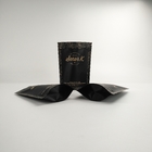 Levántese el bolso de café de papel biodegradable de papel negro de Kraft del bolso de Kraft del papel de Kraft de la cerradura lacrable de la cremallera