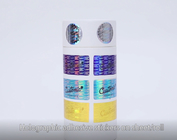 Etiquetas adhesivas CYMK ULTRAVIOLETA de la etiqueta engomada decorativa olográfica 60mic