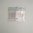 Lustre Ziplock plástico olográfico cosmético modificado para requisitos particulares del labio de la pestaña del sello de la prueba del olor que empaqueta el bolso de Mylar