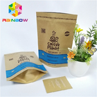 Bolsas de papel biodegradables con el bolso de empaquetado del almacenamiento ziplock de la comida para los frutos secos