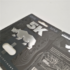 Píldoras masculinas de impresión ULTRAVIOLETA del reforzador de la tarjeta de la pantera de 200mic 3D con la exhibición ULTRAVIOLETA