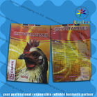 Bolsa del alimento para animales de la impresión en color con el escudete lateral para el perro/el gato/el ganado/pollo