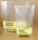 Bolsas plásticas transparentes amarillas poner crema del PE/de NY /PET que empaquetan la ventana para la comida del pan