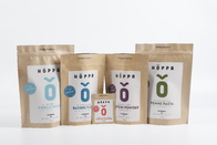 La bolsa de papel biodegradable de encargo de la cremallera del PLA Kraft se levanta el acondicionamiento de los alimentos del té