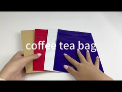 Envases de bolsas de té de papel de aluminio / Bolsas de café de plástico negro con cerradura con cremallera