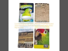 Diseño personalizado Auto-sellado a prueba de humedad-sellada por calor cremallera frontal transparente de aluminio de papel trasero bolsa de plástico Mylar para el azúcar