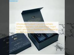 Venta al por mayor carpetas cosméticas de lujo personalizadas regalo magnético espuma EVA insertar Matt laminación material biodegradable para artesanía de perfumería