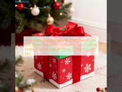Cajas de regalo rectangulares Kraft reciclables biodegradables con tapa plegable, cinta, recubrimiento UV mate, personalizadas para cumpleaños y Navidad
