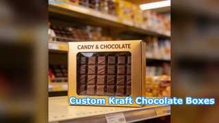 Cajas de chocolate Kraft personalizadas con ventana