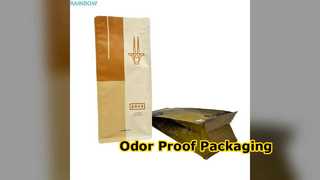 Empaquetado de bocadillos de café en bolsa a prueba de olores