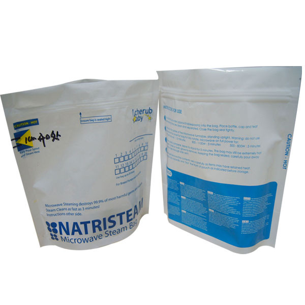 Levántese los bolsos azules del almacenamiento de la comida del sello de vacío/los bolsos del sellado al vacío de la microonda para la comida