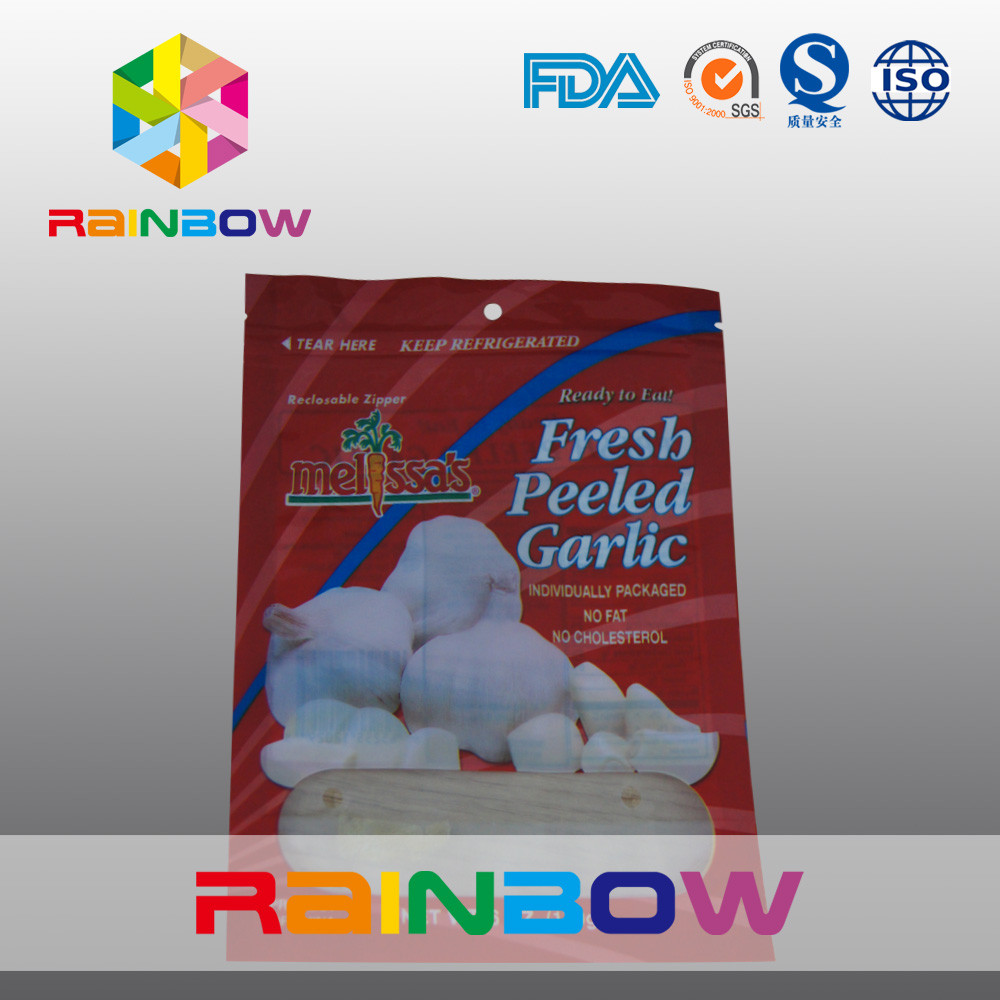 Las bolsas plásticas peladas frescas del ajo que empaquetan/la cremallera de Mylar empaquetan