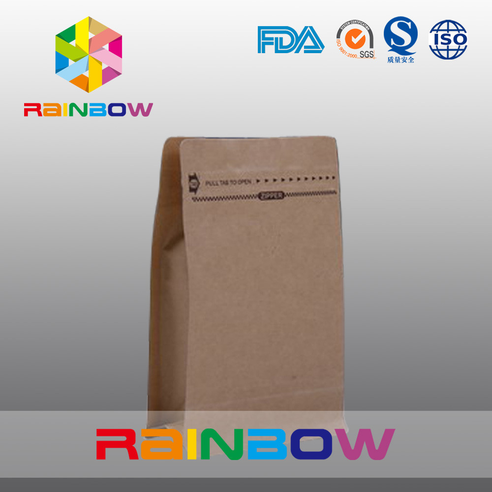 Bolsas de papel naturales modificadas para requisitos particulares de Brown para el empaquetado de la cecina