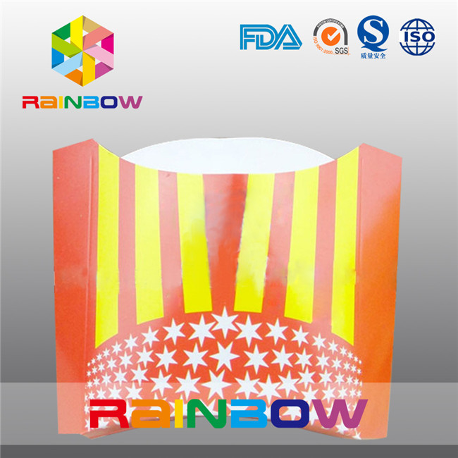 Caja de empaquetado plegable disponible del papel para las patatas fritas que empaquetan la caja