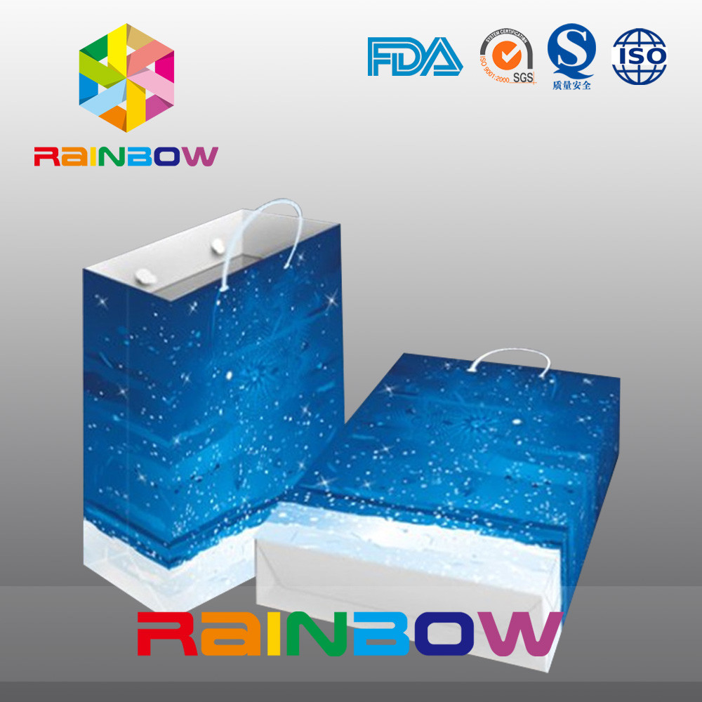 Bolsas de papel modificadas para requisitos particulares diseño Dreamlike con la manija para hacer compras