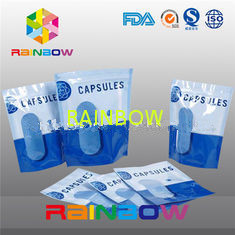 Levántese la ventana clara de las bolsas del papel de aluminio de Vertival para las cápsulas