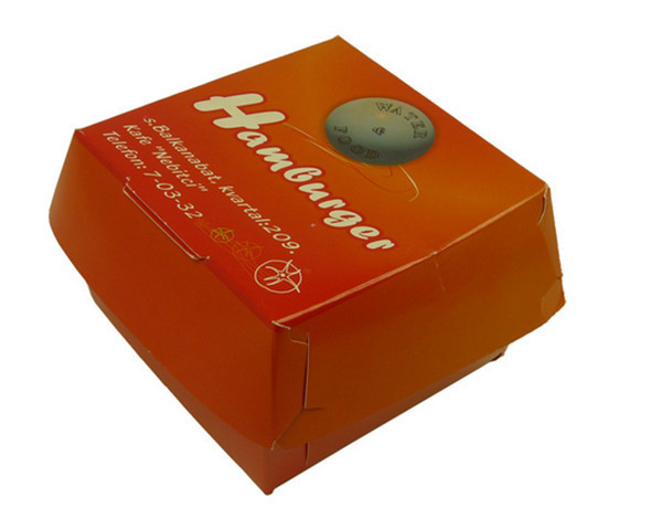 Diseño impreso aduana de empaquetado de la caja de papel para el restaurante de los alimentos de preparación rápida