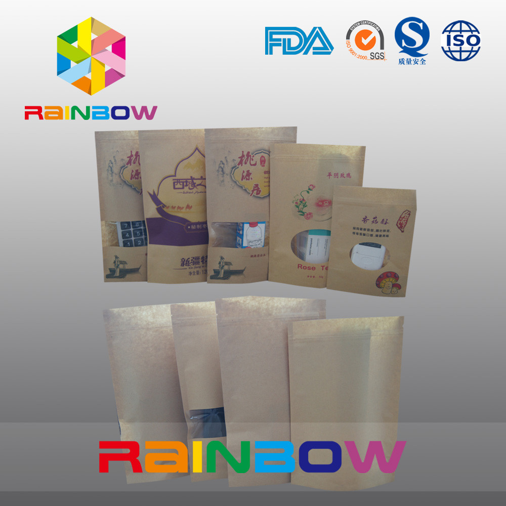 Bolso de encargo que empaqueta, bocado Doupack del bocado del papel de imprenta de la categoría alimenticia con el Ziplock