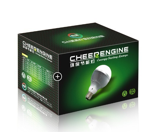 Eco - caja de empaquetado de papel llevada amistosa de la bombilla con el logotipo impreso aduana